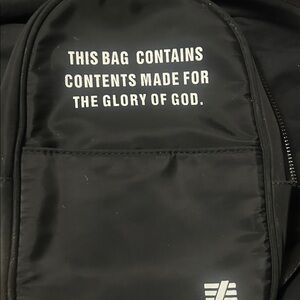 Black Men's Backpack with Inspirational Text - Compact Daily Carry